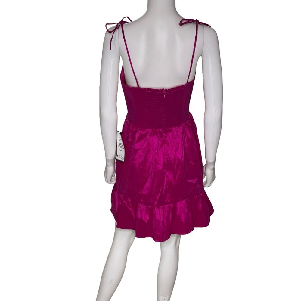 Adrianna Papell Women’s Soft Skirt Taffeta Mini Dress In Pink Sz 8 - Picture 4 of 9